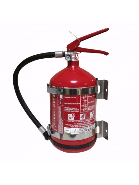 EXTINTOR DE MANO OMP ACERO 4KG POLVO