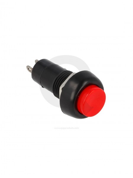 INTERRUPTOR PULSADOR ON/OFF QSP MEDIANO ROJO/NEGRO 12v 3 amp.