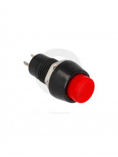 INTERRUPTOR PULSADOR ON/OFF QSP PEQUEÑO ROJO/NEGRO 12v 1 amp.