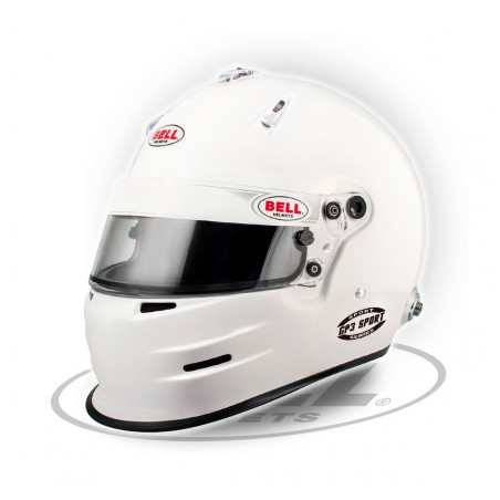 CASCO BELL GP3 SPORT CON CLIP HANS BLANCO