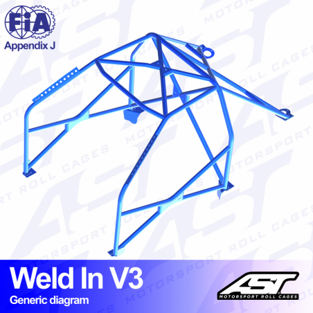 ARCO DE SEGURIDAD AUDI 100/200 (C3 Typ44 ) 4-PUERTAS SEDAN QUATTRO A SOLDAR V3