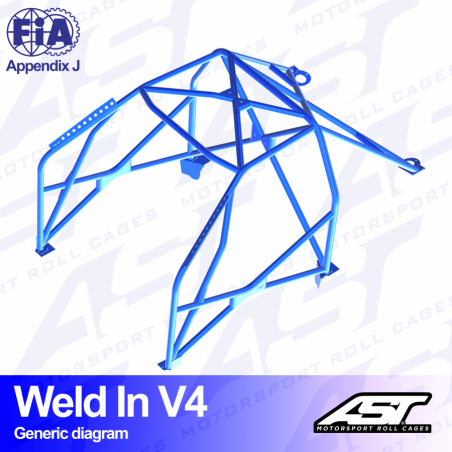 ARCO DE SEGURIDAD AUDI 100/200 (C3 Typ44 ) 4-PUERTAS SEDAN QUATTRO A SOLDAR V4