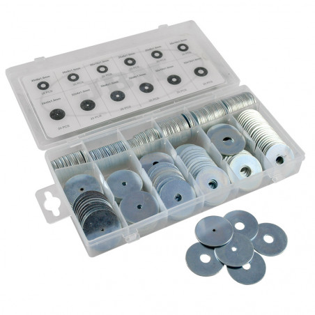 ESTUCHE DE ARANDELAS DE HIERRO SOBREMEDIDA 240 PCS