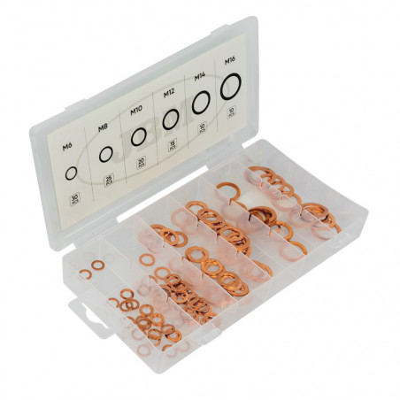 ESTUCHE DE ARANDELAS DE COBRE 110 PCS