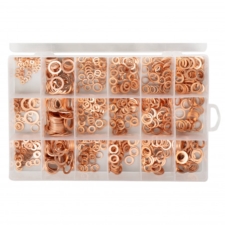 ESTUCHE DE ARANDELAS 18 COBRE 900 PCS