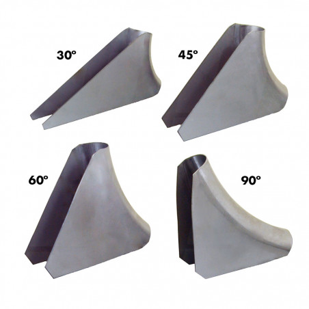 CARTELA ACERO CURVADA PARA CRUZ LATERAL PUERTA  (Para tubo 40mm)