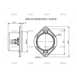 MACHON RECTO 45mm FIJACION...