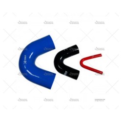 CODO SILICONA 135º   8mm NEGRO