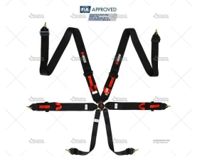 ARNES 6 PUNTOS RRS FIA 3" NEGRO 2025 RRS