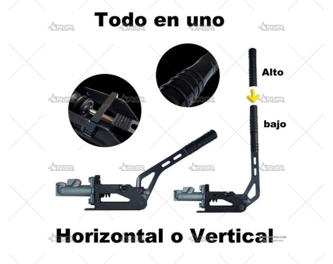 FRENO DE MANO VERTICAL/HORIZ. ALU. NEGRO BRAND R