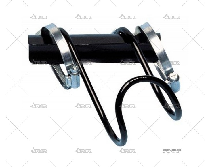 GANCHO PORTACASCO CON BRIDAS NEGRO RRS