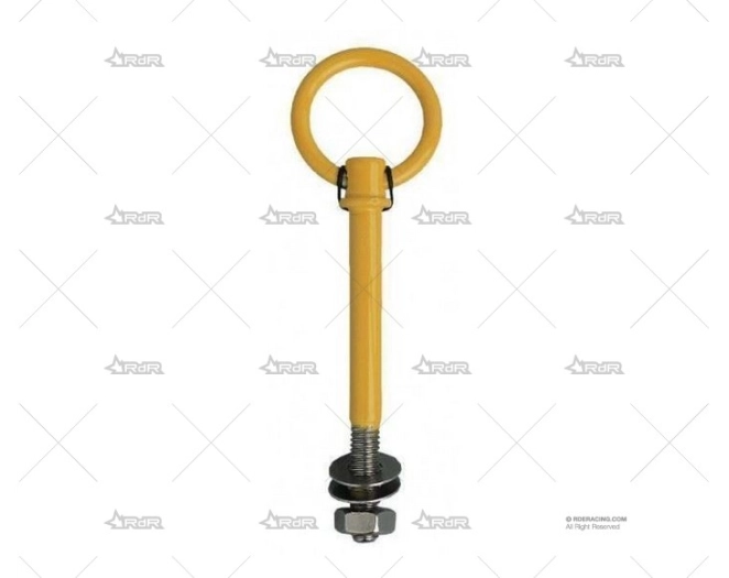 GANCHO REMOLQUE OMP 6mm ALU. AMARILLO
