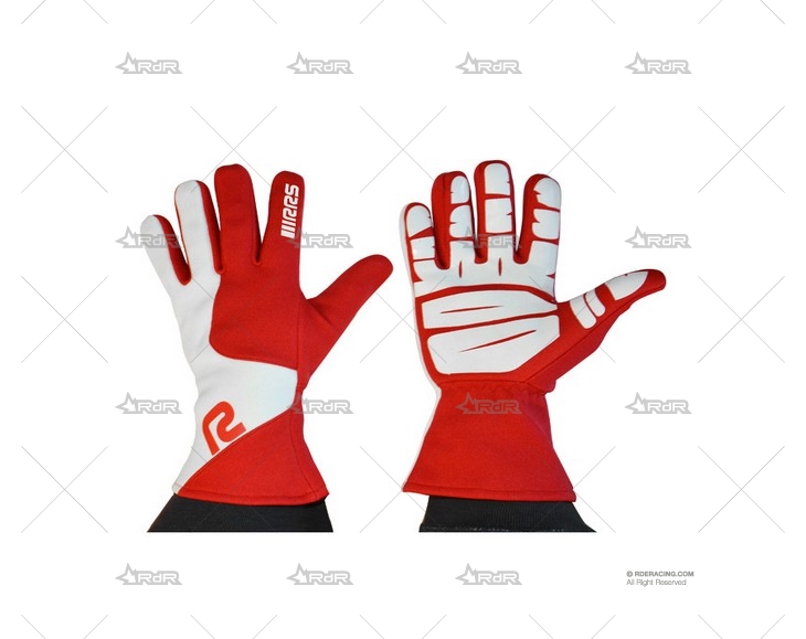 GUANTES PILOTO RRS KARTING  ROJO RRS
