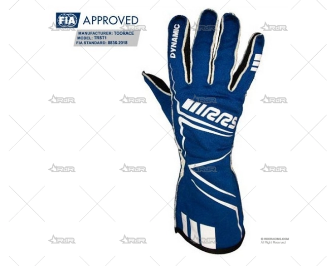 GUANTES FIA DYNAMIC 2 FIA T.11/XL AZUL RRS