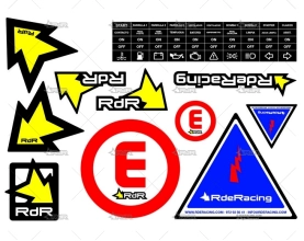 HOJA PEGATINAS SEGURIDAD RDR A4 BRAND R