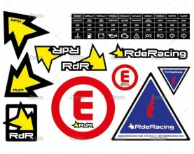 HOJA PEGATINAS SEGURIDAD RDR A4 R DE RACING