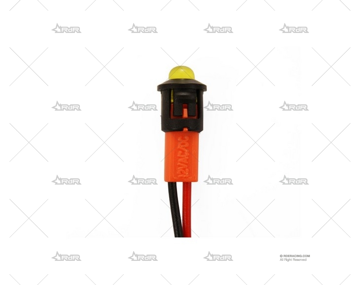 INDICADOR LED CON CABLE 12X 8mm AMARILLO RRS