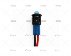 INDICADOR LED CON CABLE 12X 8mm AZUL RRS