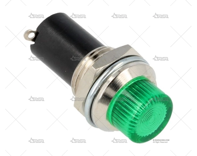 INDICADOR LED MEDIANO 12v VERDE QSP