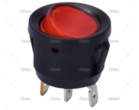INT. ON-OFF 10A/12V/3PIN LUZ ROJA BRAND R