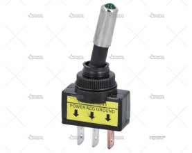 INT. ON-OFF 20A/12V/3PIN LUZ VERDE BRAND R