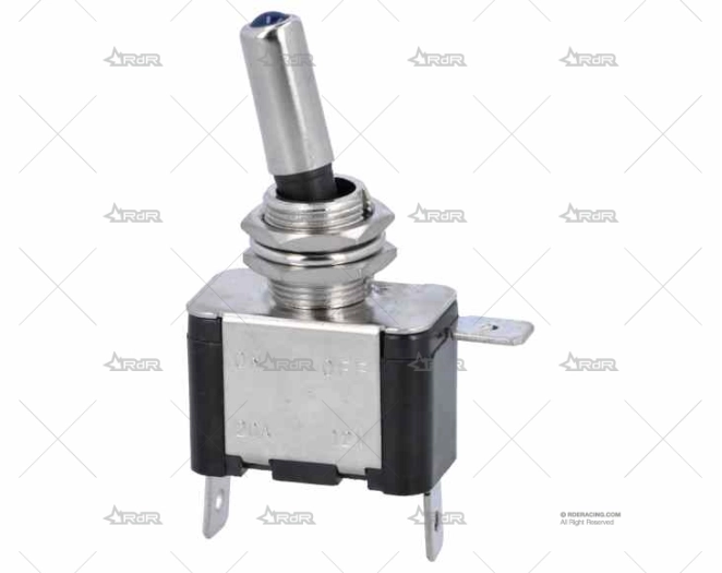 INT. ON-OFF 25A/12V/3PIN LUZ AZUL BRAND R