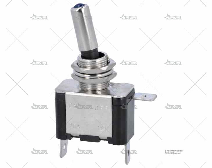 INT. ON-OFF 25A/12V/3PIN LUZ AZUL BRAND R