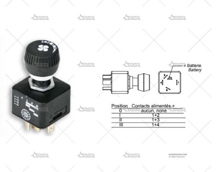 INTERRUPTOR 4 POSICIONES VENTILADOR SIROCO