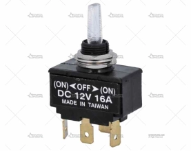 INTERRUPTOR PALANCA C/LUZ (ON)-OFF-(ON) BRAND R