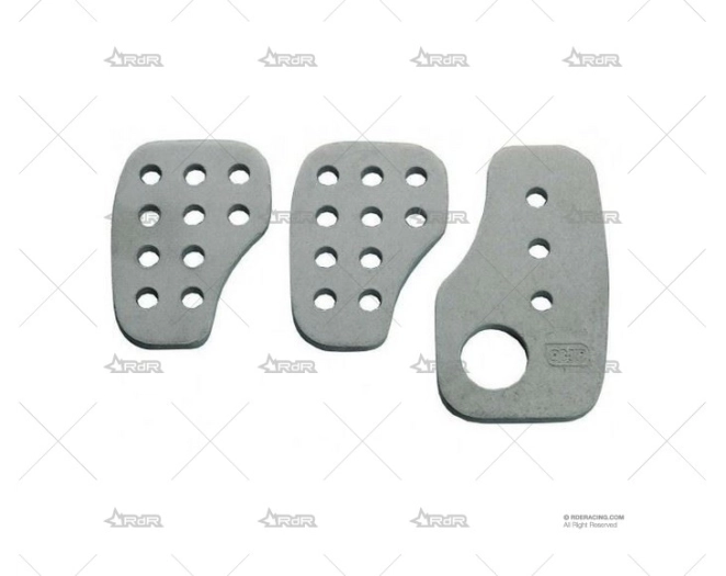 JUEGO DE 3 PEDALES PLATA BASICOS OMP