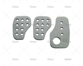 JUEGO DE 3 PEDALES PLATA BASICOS OMP