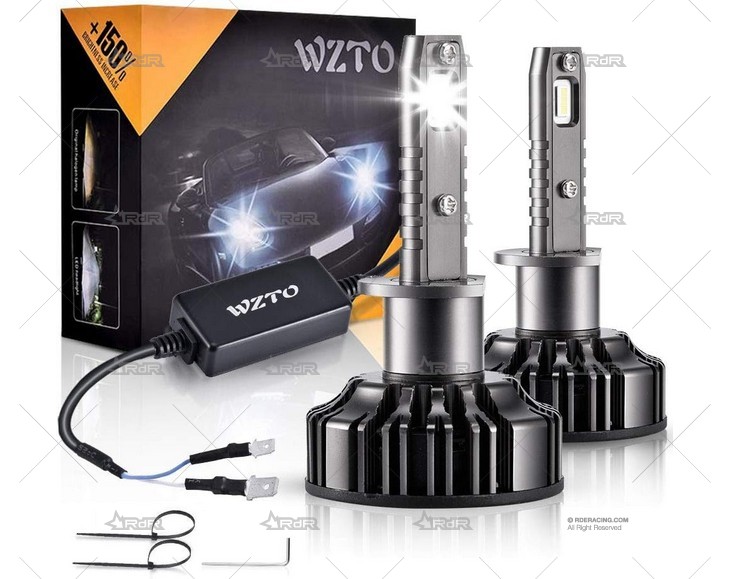 KIT BOMBILLAS H1 LED 12000LM 6000K KATUR