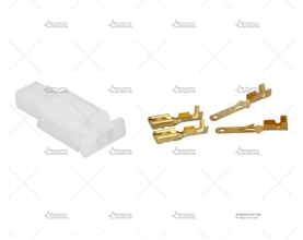 KIT CONECTOR ELECTRICO 2 POLOS CON CLIP BRAND R