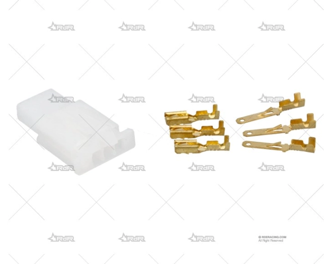 KIT CONECTOR ELECTRICO 3 PINES CON CLIP BRAND R