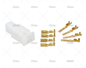 KIT CONECTOR ELECTRICO 4 PINES CON CLIP BRAND R