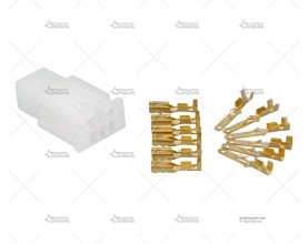 KIT CONECTOR ELECTRICO 6 PINES CON CLIP BRAND R