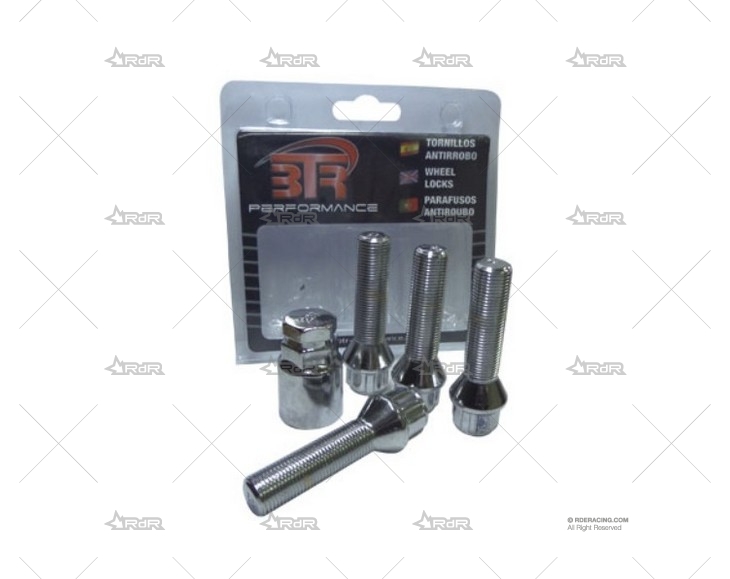 KIT TORNILLOS ANTIROBO 14X125 CÓNICOS BTR