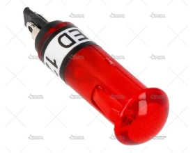 LED INDICADOR 12v 10.6mm Ext. ROJO QSP