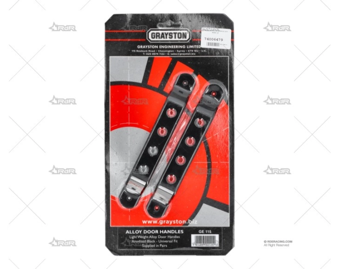 MANETAS DE PUERTA INTERIOR ALU NEGRO x2 RRS