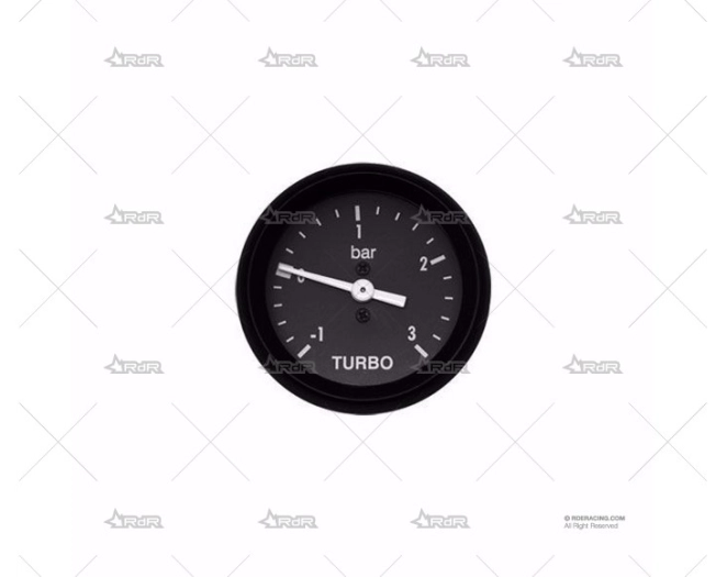 MANÓMETRO PRES. TURBO 52mm NEGRO MECAN. BRAND R