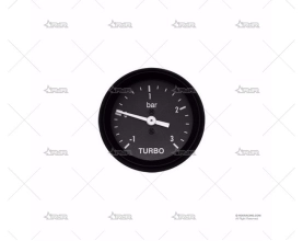 MANÓMETRO PRES. TURBO 52mm NEGRO MECAN. BRAND R