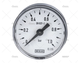 MANOMETRO PRESION 0-1 Br. 1/8x27 NPT CAR