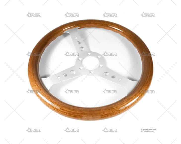 VOLANTE 350mm PLANO M.MIGLIA PLAT/MADERA BRAND R