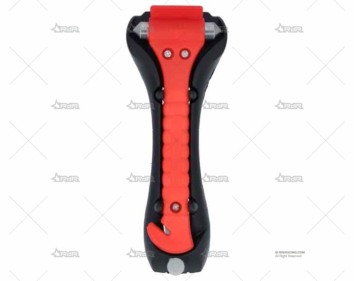 MARTILLO ROMPE-CRISTALES C/ARNES ROJO BRAND R