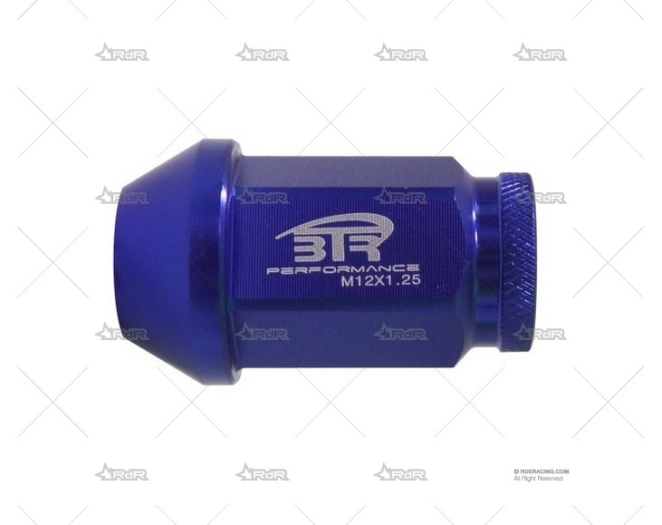 PACK 20 TUERCAS ALU. 12x125 40mm AZUL BTR