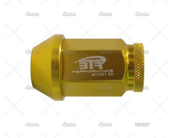 PACK 20 TUERCAS ALU. 12x150 40mm DORADO BTR