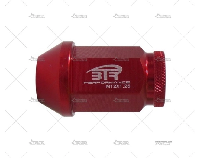 PACK 20 TUERCAS ALUMINIO 12x125 40mm ROJ BTR