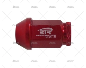 PACK 20 TUERCAS ALUMINIO 12x125 40mm ROJ BTR