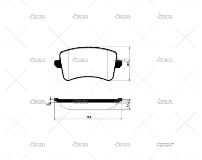 PASTILLA TAROX.114 AUDI TRAS. TAROX
