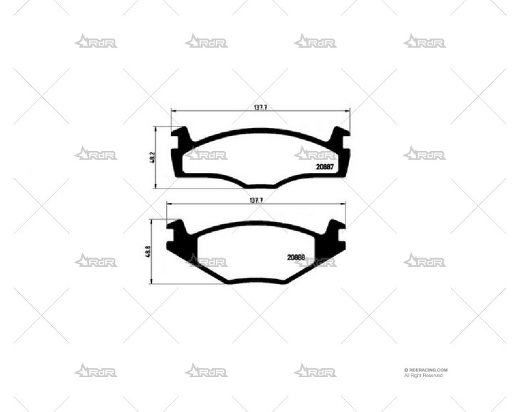 PASTILLA TAROX.114 VW GOLF MK2 GTI 8v TAROX
